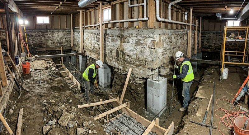 Basement Underpinning in Sunapee, NH