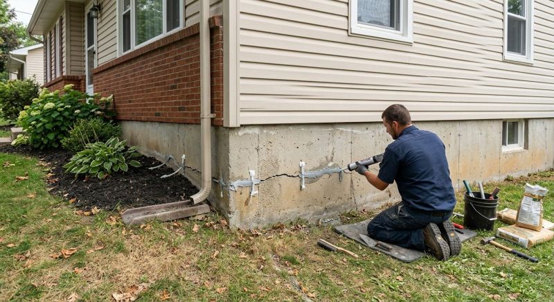 Cracked Foundation Repair in Hillsborough, NH