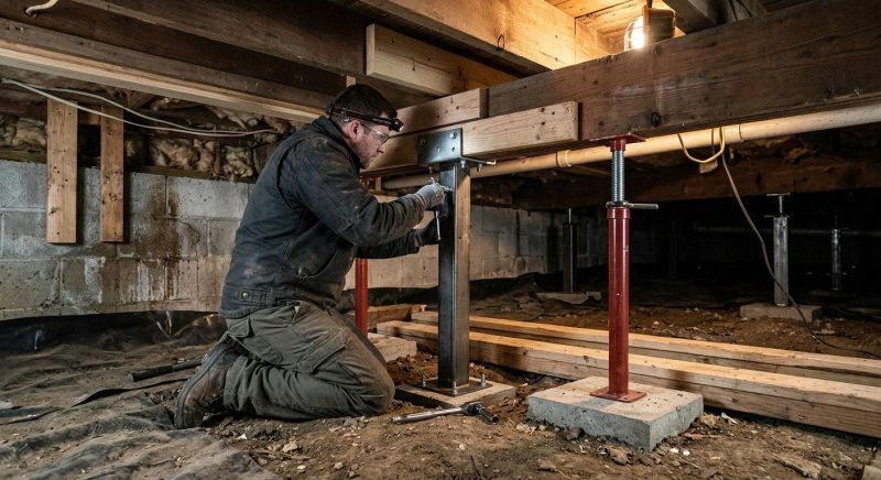 Crawlspace Structural Repair in Sunapee, NH