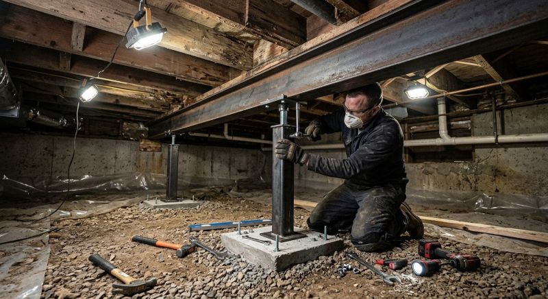 Crawlspace Structural Repair in Sunapee, NH
