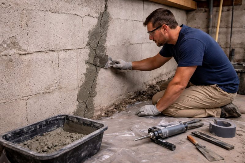 Foundation Crack Repair in Hillsborough, NH