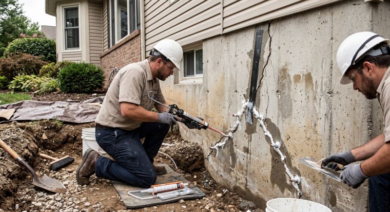Foundation Cracks Repair in Sunapee, NH