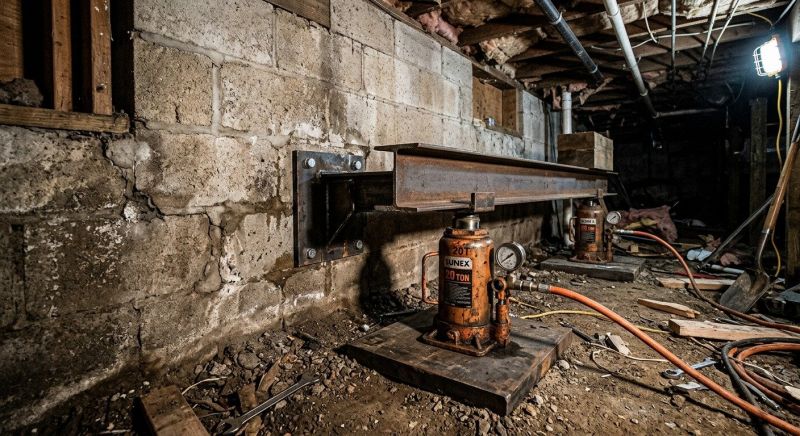 Foundation Jacking in Brownsville, VT