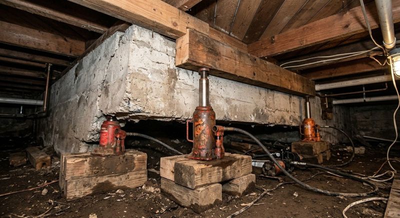 Foundation Jacking in New London, NH