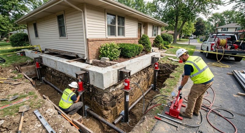 Foundation Jacking in Newport, NH