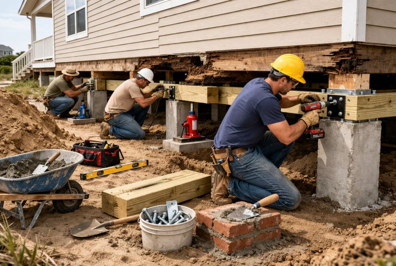 Foundation Raising in North Hartland, VT
