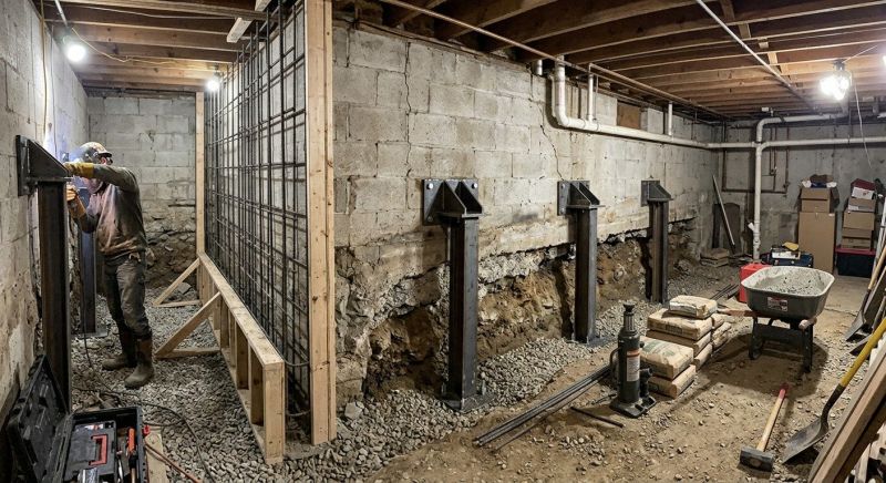 Foundation Stabilizing in Springfield, VT