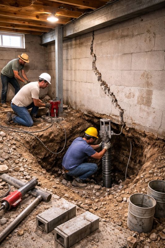 Foundation Structural Repair in Springfield, VT