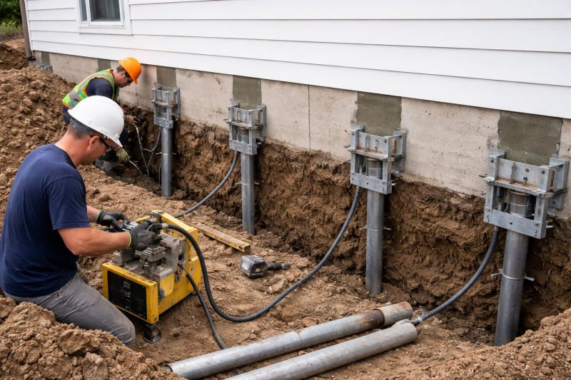Helical Piers Installation in Sunapee, NH