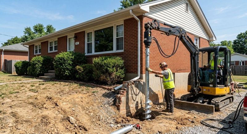 Helical Pile Installation in Sunapee, NH