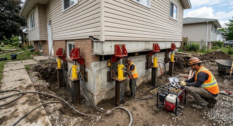 Sinking Foundation Lifting in Sunapee, NH